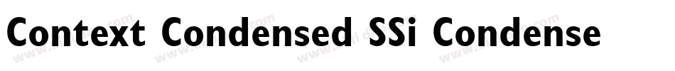 Context Condensed SSi Condensed字体转换